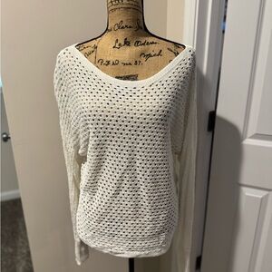 Eesome Cream Open-Knit Sweater